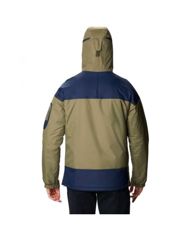 Columbia Challenger Pullover Men's Insulated Jacket, Stone Green/Collegiate Navy