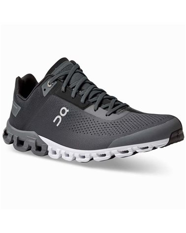 On Cloudflow Men's Running Shoes, Black/Asphalt