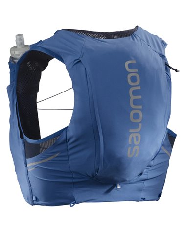 Salomon Sense Pro 10 Set Hydration Running Pack/Vest, Nautical Blue/Ebony/Mood Indigo (2 500 ml Soft Flask Included)