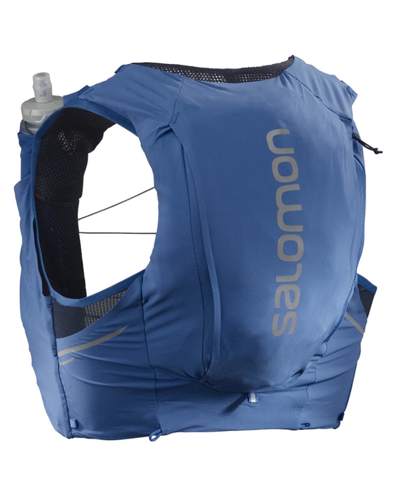 Salomon Sense Pro 10 Set Hydration Running Pack/Vest, Nautical Blue/Ebony/Mood Indigo (2 500 ml Soft Flask Included)