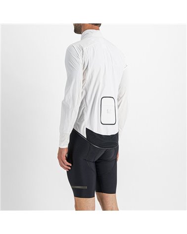 Sportful Hot Pack No Rain Men's Packable Windproof/Waterproof Cycling Jacket, White