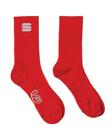Sportful Matchy Q-Skin Men's Cycling Socks, Chili Red