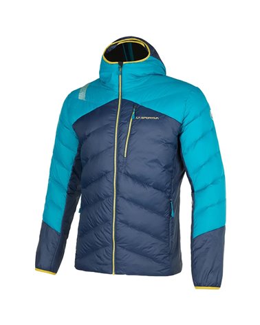 La Sportiva Deimos Men's Ski Mountaineering Down Jacket, Night Blue/Crystal