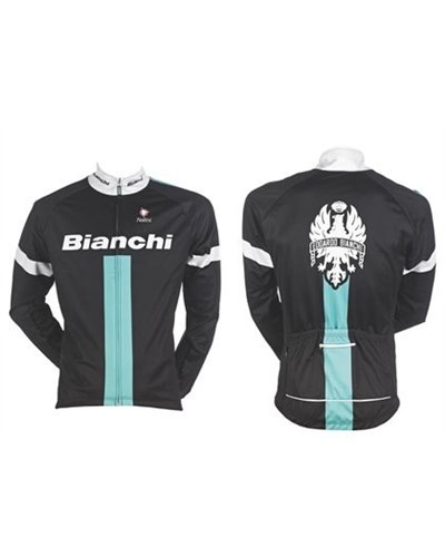 Bianchi RC Reparto Corse Men's Cycling Long Sleeve Jersey, Black