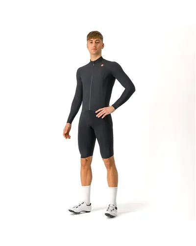 Castelli Aero Race Nano Flex Light Maglia Maniche Lunghe Uomo, Light Black