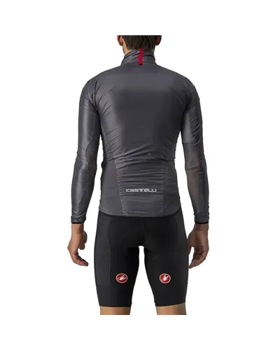 Castelli Aria Shell Windproof Men's Cycling Packable Jacket, Dark Gray