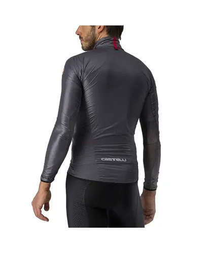Castelli Aria Shell Giacca Uomo Antivento Ripiegabile, Grigio Scuro