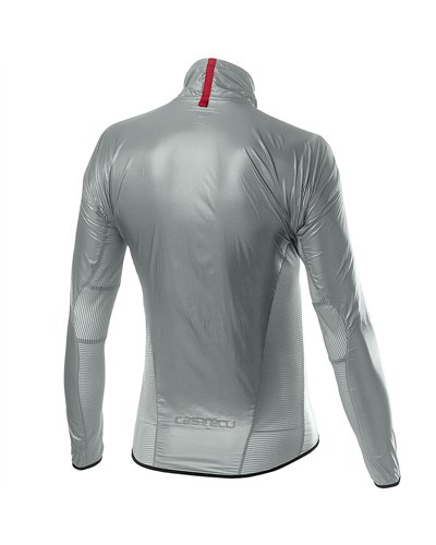 Castelli Aria Shell Windproof Men's Cycling Packable Jacket, Silver Gray