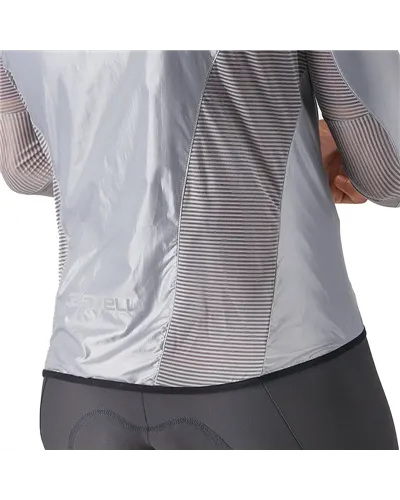 Castelli Aria Shell Giacca Uomo Antivento Ripiegabile, Silver Gray