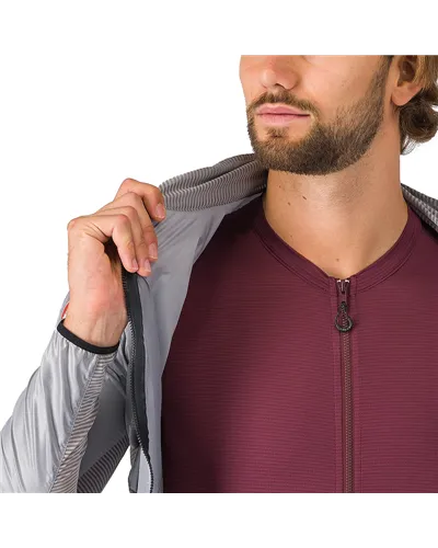 Castelli Aria Shell Giacca Uomo Antivento Ripiegabile, Silver Gray