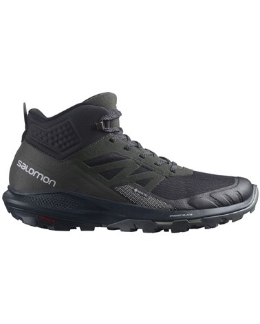 Salomon Outpulse MID GTX Gore-Tex Men's Trekking Boots, Black/Ebony/Vanilla Ice