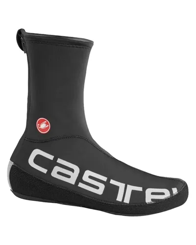 Castelli Diluvio UL Neoprene Shoecover, Black/Silver Reflex