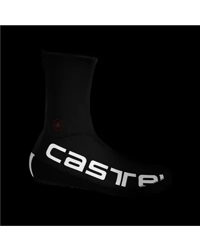 Castelli Diluvio UL Neoprene Shoecover, Black/Silver Reflex