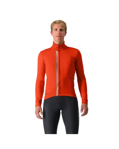 Castelli Entrata GTX Gore-Tex Windstopper X-Mid Men's Cycling Jacket, Fiery Red