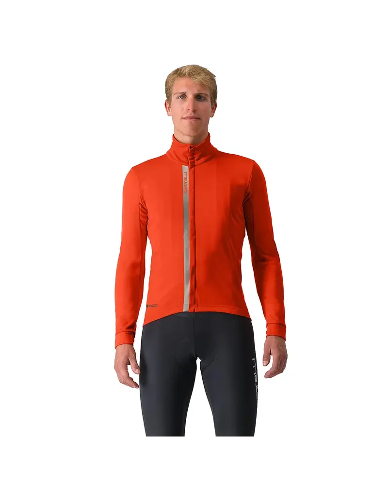 Castelli Entrata GTX Gore-Tex Windstopper X-Mid Men's Cycling Jacket, Fiery Red