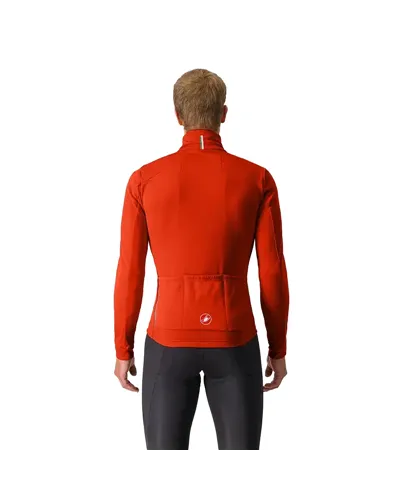 Castelli Entrata GTX Gore-Tex Windstopper X-Mid Men's Cycling Jacket, Fiery Red