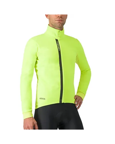 Castelli Entrata GTX Gore-Tex Windstopper X-Mid Men's Cycling Jacket, Yellow Fluo