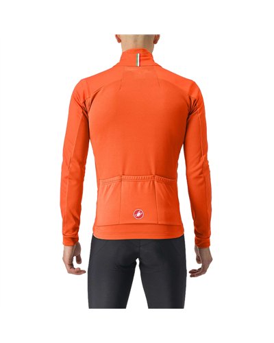 Castelli Entrata GTX Gore-Tex Windstopper X-Mid Giacca Antipioggia/Antivento Uomo, Red Orange/Metal Brown