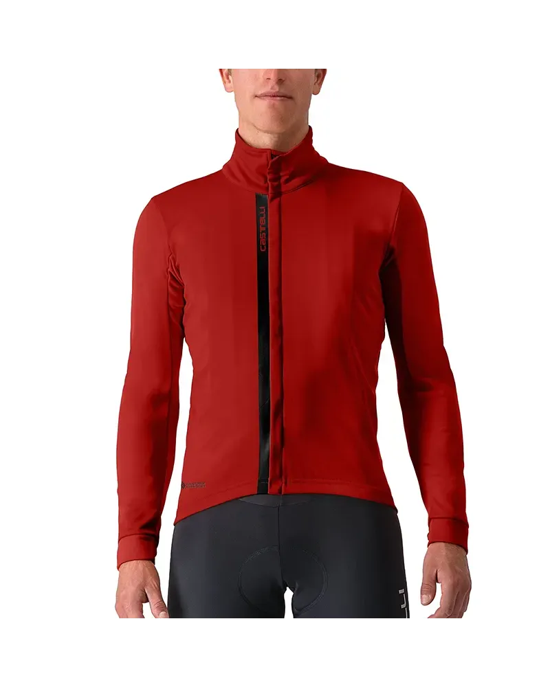 Castelli Entrata GTX Gore-Tex Windstopper X-Mid Giacca Antipioggia/Antivento Uomo, Rosso Pro