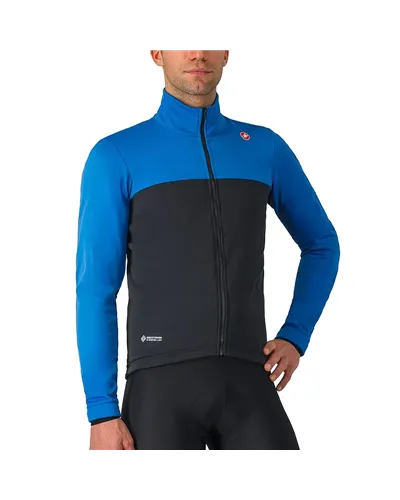 Castelli Estremo GTX Gore-Tex Windstopper X-Fast Men's Cycling Jacket, Rescue Blue/Black