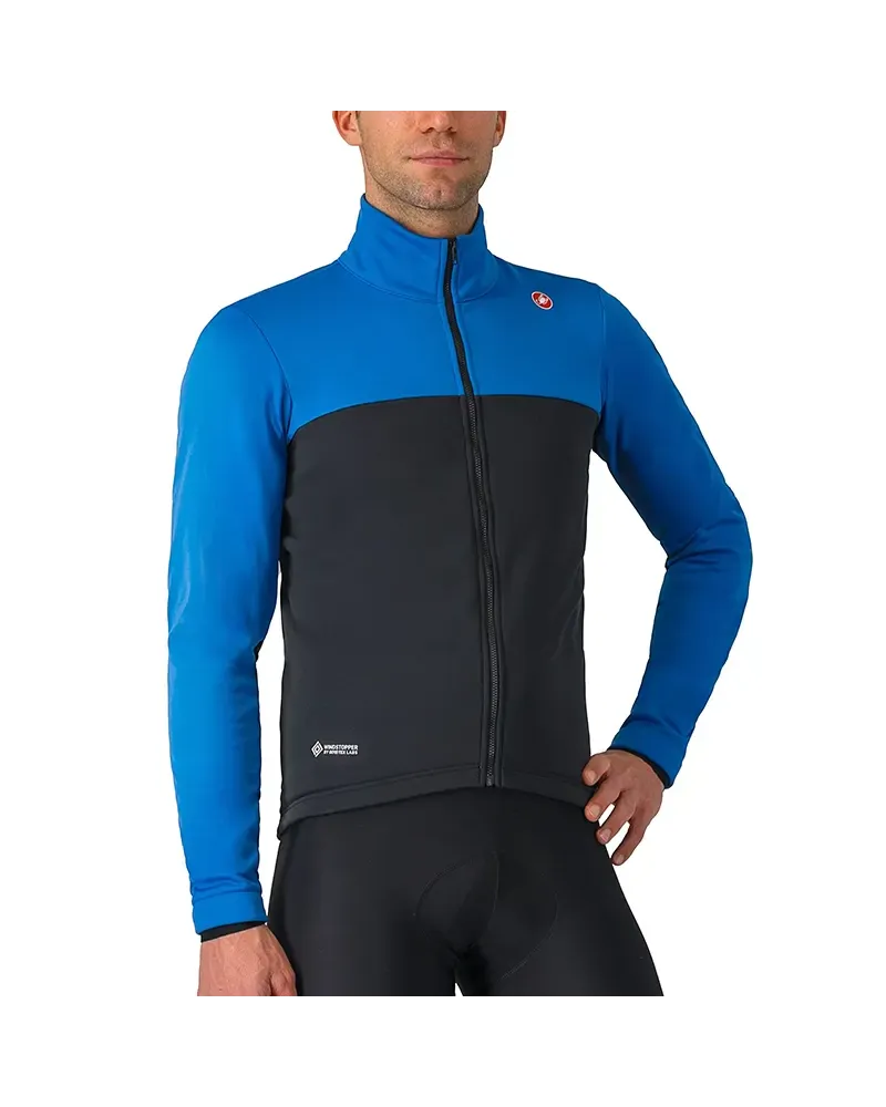 Castelli Estremo GTX Gore-Tex Windstopper X-Fast Men's Cycling Jacket, Rescue Blue/Black