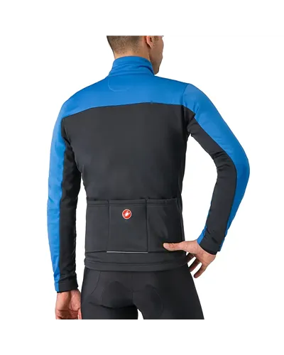 Castelli Estremo GTX Gore-Tex Windstopper X-Fast Men's Cycling Jacket, Rescue Blue/Black