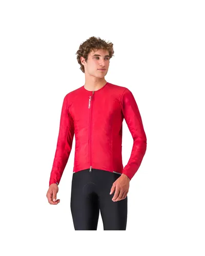 Castelli Fly Jack-sey GTX Gore-Tex Windstopper Men's Cycling Jacket/Jersey, Rich Red