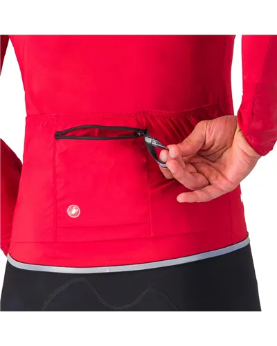 Castelli Fly Jack-sey GTX Gore-Tex Windstopper Men's Cycling Jacket/Jersey, Rich Red