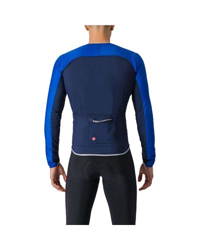 Castelli Fly Jack-sey GTX Gore-Tex Windstopper Giacca/Maglia Antipioggia/Antivento Uomo, Vivid Blue/Belgian Blue