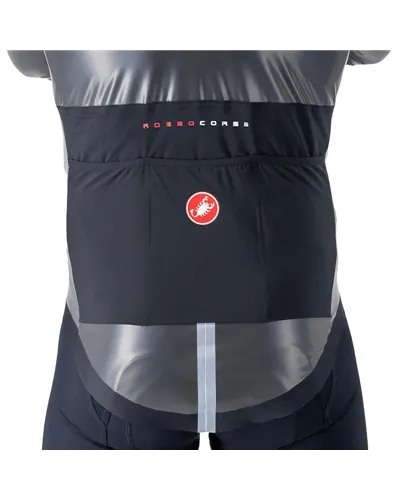 Castelli Gabba R Rosso Corsa Maniche Lunghe Uomo Antipioggia/Antivento, Nero