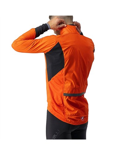Castelli Gavia GTX Gore-Tex Men's Windproof/Waterproof Cycling Jacket, Fiery Red