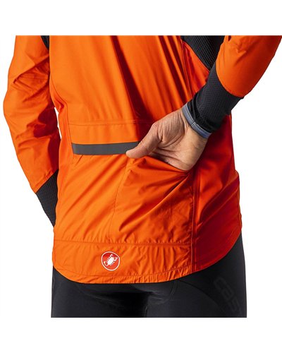 Castelli Gavia GTX Gore-Tex Men's Windproof/Waterproof Cycling Jacket, Fiery Red