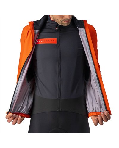 Castelli Gavia GTX Gore-Tex Men's Windproof/Waterproof Cycling Jacket, Fiery Red