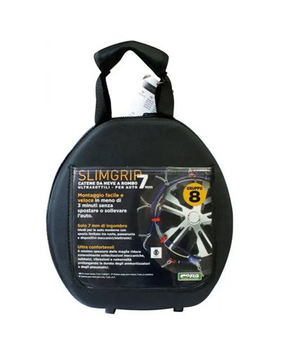 Catene da Neve Auto 195/55-16 R16 Ultrasottili da 7 mm (Omologate)