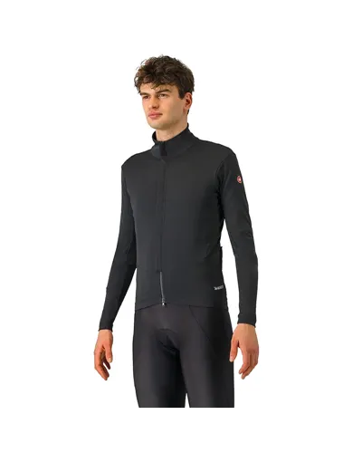Castelli Perfetto Air Ristretto Men's Cycling Jacket, Light Black