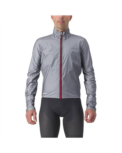 Castelli Tempesta Lite GTX Gore-Tex Giacca Ripiegabile Antipioggia/Antivento Uomo, Grigio