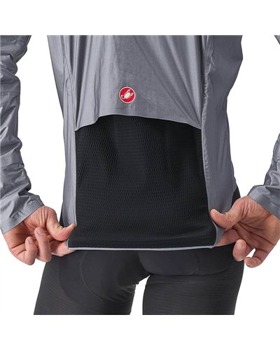 Castelli Tempesta Lite GTX Gore-Tex Giacca Ripiegabile Antipioggia/Antivento Uomo, Grigio