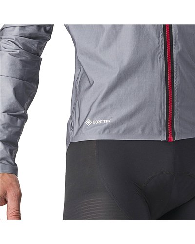 Castelli Tempesta Lite GTX Gore-Tex Men's Packable Cycling Jacket, Gray