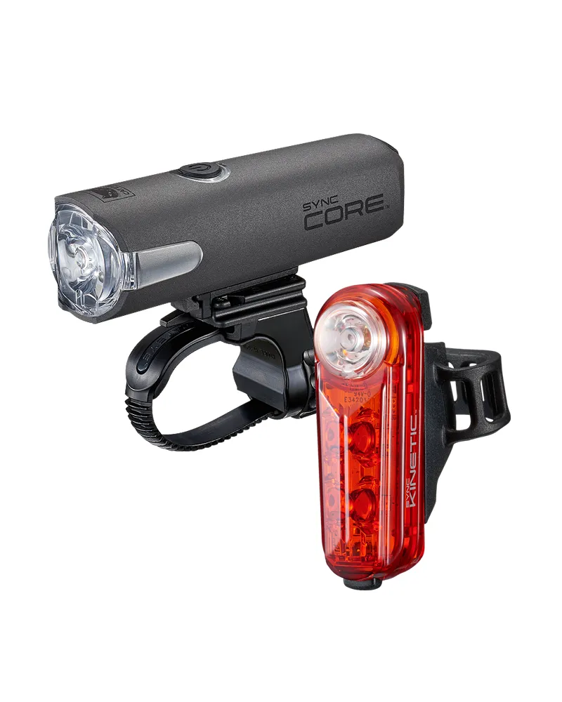 Cateye Sync Core + Sync Kinetic Front and Raer Light Set