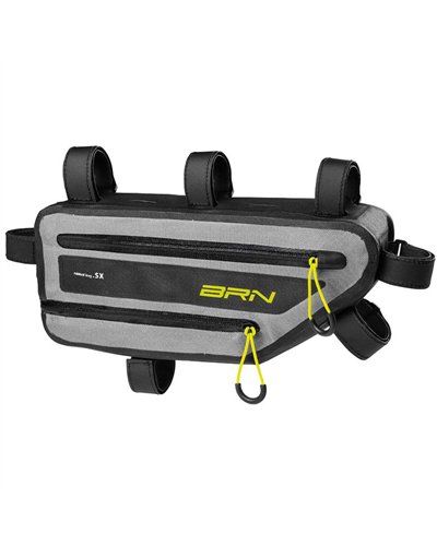 BRN Nomad Variable Volume 2/3 Liters Waterproof Frame Bicycle Bag, Grey