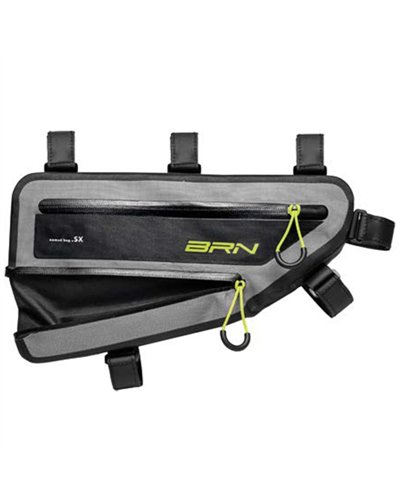 BRN Nomad Borsa Telaio Bici Volume Variabile 2/3 Litri Impermeabile, Grigio