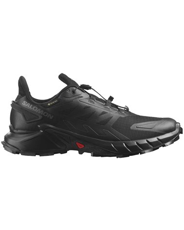 Salomon Supercross 4 GTX Gore-Tex Men's Trail Running Shoes, Black/Black/Black