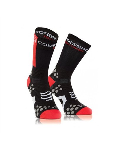 Compressport Pro Racing 3D Dots Socks V2.1 BIKE High-Cut Socks, Black/Red