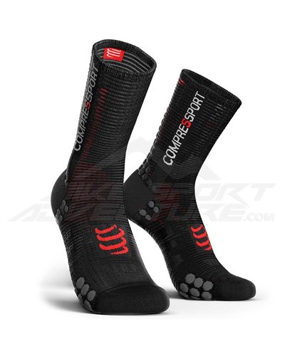 Compressport Pro Racing Socks V3.0 Bike Compression Socks, Black/Grey