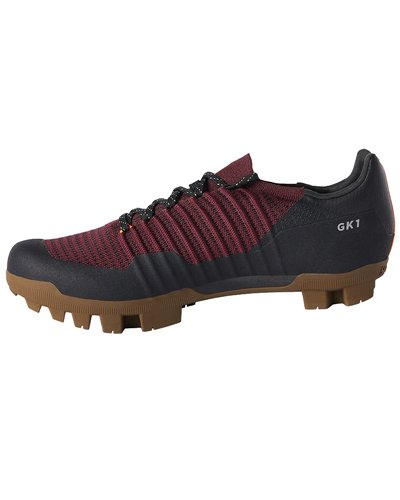 DMT GK1 Men's Gravel Cycling Shoes, Black/Bordeaux