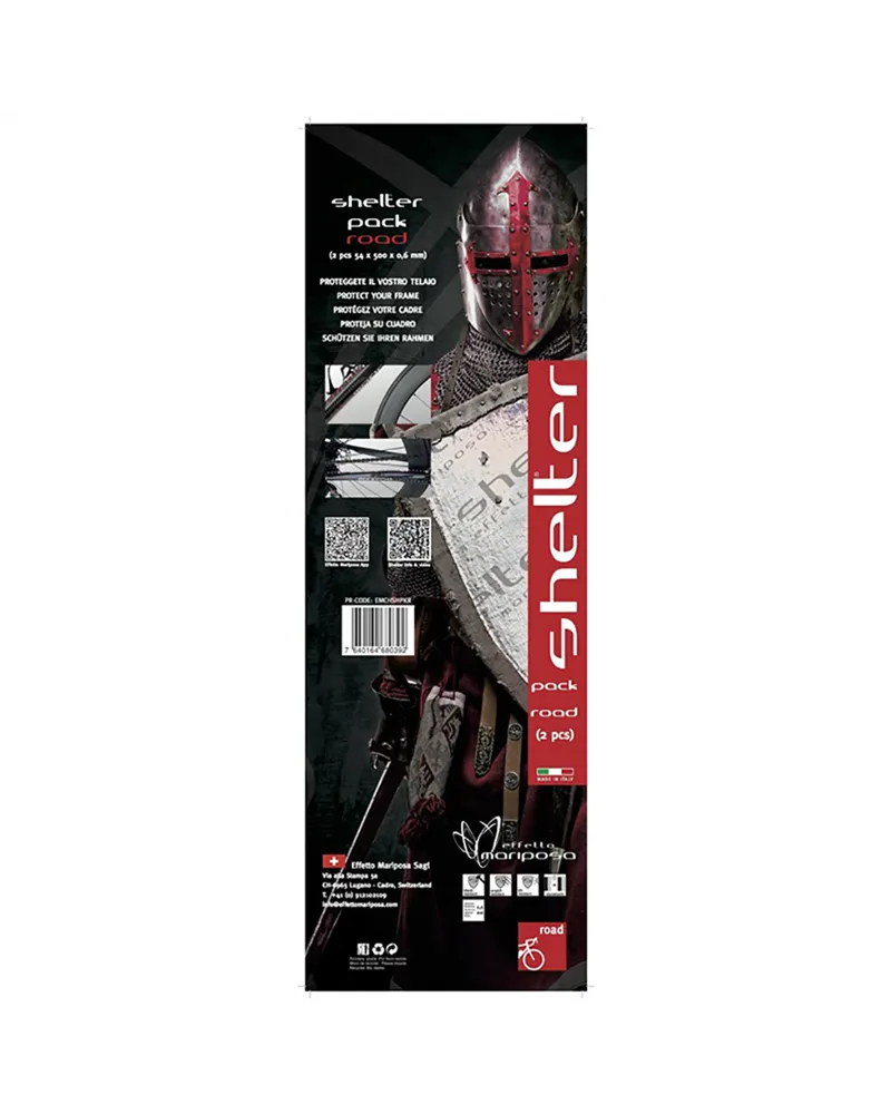 Effetto Mariposa Shelter Road Pack Protezione Telaio Bici, 2 pz 54x500 mm