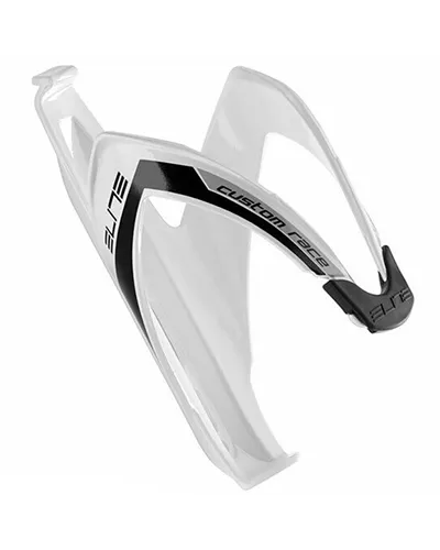 Elite Bottle Cage Custom Race White/Logo Black