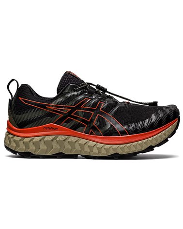 Asics Trabuco Max Men's Trail Running Shoes, Black/Cherry Tomato