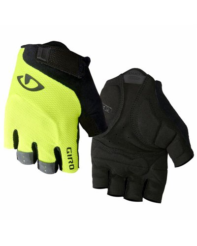 Giro Bravo Gel SF Guanti Ciclismo, Giallo Fluo