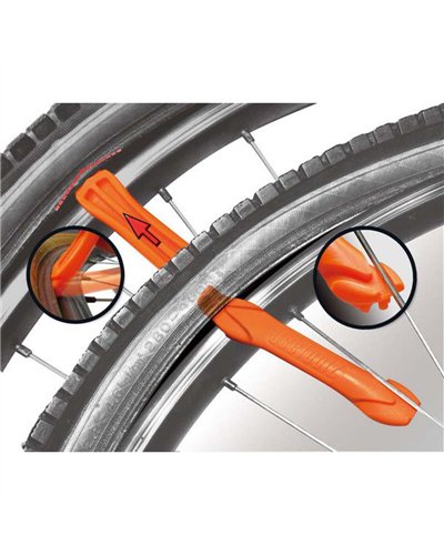Icetoolz Tire Levers Kit V Shaped, Orange (3 pcs)